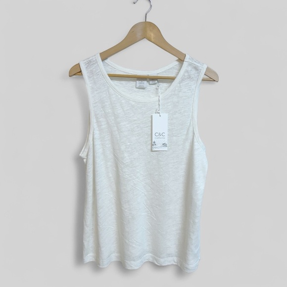 C&C California Linen Blend 2-Piece Skirt & Tank Set Size XL NWT - Picture 3 of 6